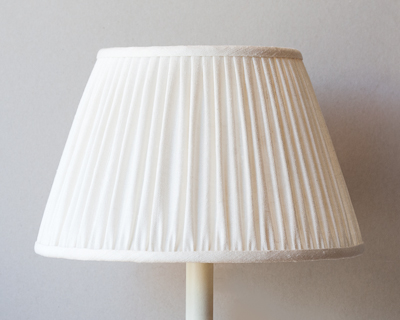 small white rough silk drum shade